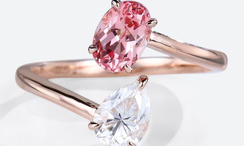 Open Wedding Ring Sapphire Ring Pink Lab Diamonds Rings