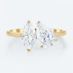 2.5 Carat Lab Grown Diamond Rings Pear Shaped Diamond Rings