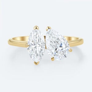 2.5 Carat Lab Grown Diamond Rings Pear Shaped Diamond Rings