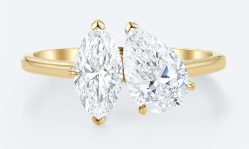 2.5 Carat Lab Grown Diamond Rings Pear Shaped Diamond Rings