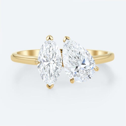 2.5 Carat Lab Grown Diamond Rings Pear Shaped Diamond Rings