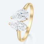 Pear & Marquise Cut Lab Grown Diamond Toi et Moi Engagement Ring (4)