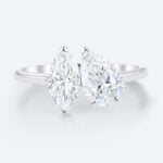 2.5 Carat Lab Grown Diamond Rings Pear Shaped Diamond Rings