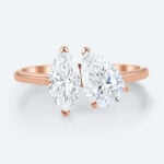 2.5 Carat Lab Grown Diamond Rings Pear Shaped Diamond Rings