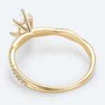 Pear Shaped Lab Grown Diamond Crossover 6-Prong Engagement Promise Ring (5)