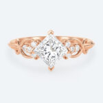 Princess Cut Diamond Lab Created Diamond Engagement Ring