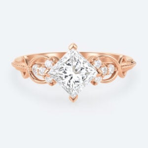 Princess Cut Diamond Lab Created Diamond Engagement Ring
