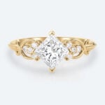 Princess Cut Diamond Lab Created Diamond Engagement Ring