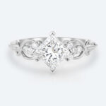 Princess Cut Diamond Lab Created Diamond Engagement Ring