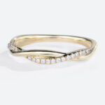 Lab Grown Diamond Band Gold Engagement Rings for Women