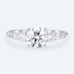 White Gold Wedding Rings Round Diamond Engagement Rings