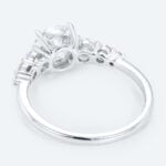 Round Cut Lab Grown Diamond Side Stone Graduated 4-Prong Engagement Promise Ring (2)