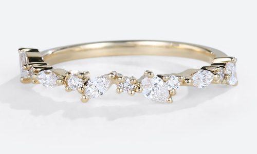 Lab Grown Diamond Ring Ladies Stacking Rings 18k Gold Ring
