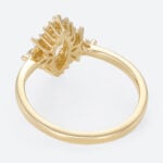 0.5ct Colorless VS+ Marquise Cut Lab Grown Diamond Vintage Floral Halo 6-Prong Engagement Ring (3)