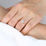 0.5ct Colorless VS+ Round Cut Lab Grown Diamond 34 Halo 4-Prong Engagement Promise Ring in Rose Gold (2)