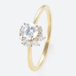 0.5ct Colorless VS+ Round Cut Lab Grown Diamond 34 Halo 4-Prong Engagement Promise Ring in Rose Gold (5)