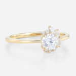 0.5ct Colorless VS+ Round Cut Lab Grown Diamond 34 Halo 4-Prong Engagement Promise Ring in Rose Gold (7)