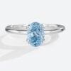 Lab Grown Blue Diamond 1.5 Carat Solitaire Diamond Ring