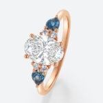 1.5ct Colorless VS+ Oval Cut Lab Grown Diamond Classic Cluster 4-Prong Engagement Ring (4)