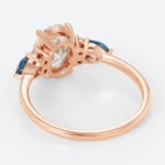 1.5ct Colorless VS+ Oval Cut Lab Grown Diamond Classic Cluster 4-Prong Engagement Ring (5)