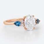 1.5ct Colorless VS+ Oval Cut Lab Grown Diamond Classic Cluster 4-Prong Engagement Ring (6)