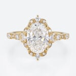 Halo Diamond Engagement Ring Lab Created Diamonds Rings