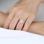 1.5ct Colorless VS+ Oval Cut Lab Grown Diamond Vintage Halo 4-Prong Engagement Promise Ring (2)