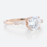 1.5ct Colorless VS+ Round Cut Lab Grown Diamond Minimalist 4-Prong Engagement Ring in Rose Gold (2)