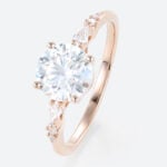 1.5ct Colorless VS+ Round Cut Lab Grown Diamond Minimalist 4-Prong Engagement Ring in Rose Gold (4)