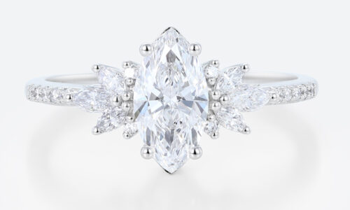 Pave Engagement Rings White Gold 1 Ct Marquise lab Diamond Ring Pave Engagement Rings White Gold 1 Ct Marquise lab Diamond Ring