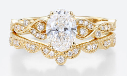 Lab Grown Diamond Wedding Band Couple Promise Rings Set Lab Grown Diamond Wedding Band Couple Promise Rings Set