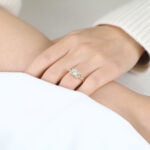 1ct Colorless VS+ Round Cut Lab Grown Diamond Floral-Inspired 4-Prong Engagement Ring in Yellow Gold (3)