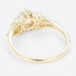 1ct Colorless VS+ Round Cut Lab Grown Diamond Floral-Inspired 4-Prong Engagement Ring in Yellow Gold (5)
