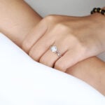 Nature Inspired Engagement Rings Round Cut Ring Unique Rings