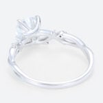 1ct Colorless VS+ Round Cut Lab Grown Diamond Nature-Inspired Twisted Vine 4-Prong Engagement Ring in White Gold (3)