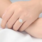 1ct Colorless VS+ Round Cut Lab Grown Diamond Wave-Inspired 4-Prong Engagement Ring (2)