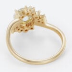 1ct Colorless VS+ Round Cut Lab Grown Diamond Wave-Inspired 4-Prong Engagement Ring (4)