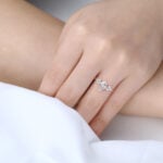 Colorless VS+ Kite Cut Lab Grown Diamond Classic Cluster 6-Prong Engagement Ring (3)