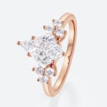 Colorless VS+ Kite Cut Lab Grown Diamond Classic Cluster 6-Prong Engagement Ring (4)