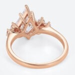 Colorless VS+ Kite Cut Lab Grown Diamond Classic Cluster 6-Prong Engagement Ring (5)