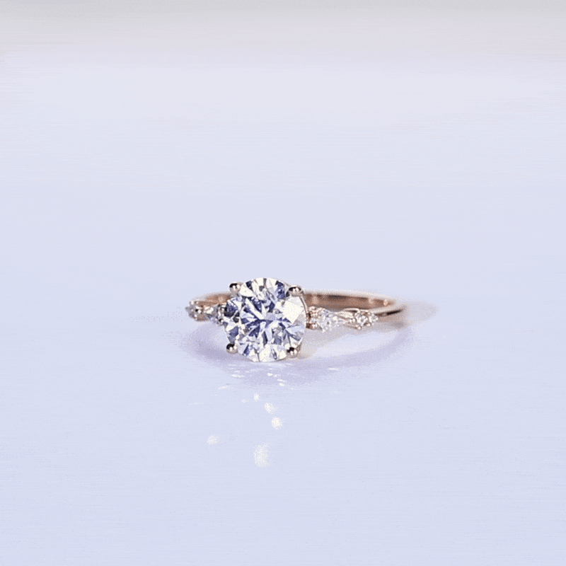 1.5 Carat Wedding Ring Lab Diamond Round Gold Engagement Rings