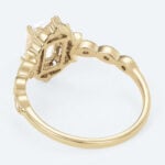 Emerald Cut Lab Grown Diamond Antique-Inspired Milgrain 4-Prong Engagement Ring (3)