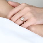 Emerald Cut Lab Grown Diamond Antique-Inspired Milgrain 4-Prong Engagement Ring (5)