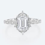 Emerald Cut Eternity Band Lab Diamonds Rings White Gold Ring