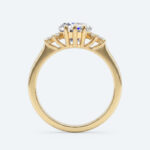 Kite Cut Lab Grown Diamond Classic Cluster 6-Prong Engagement Ring in Rose Gold (7)