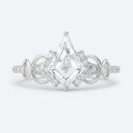 Kite Cut Lab Grown Diamond Infinity 6-Prong Engagement Promise Ring in White Gold (1)