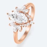 Marquise Cut Lab Grown Diamond Classic Cluster 8-Prong Engagement Ring (2)