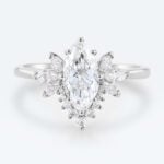 Engagement Rings Marquise White Gold Lab Grown Diamond Ring