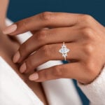 Marquise Cut Lab Grown Diamond Modern Petal Cluster 4-Prong Engagement Promise Ring (2)