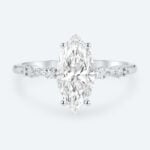 1.5 Carat Marquise Diamond Ring Lab Diamond Cluster Rings